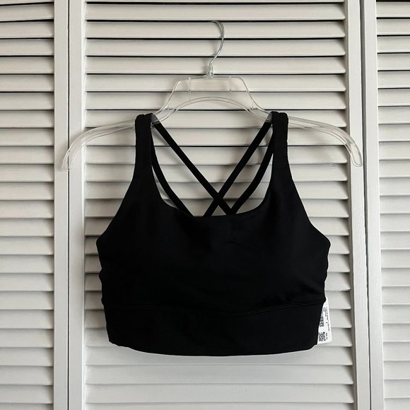 NEW with tags Lululemon Energy Longline Bra Black size 8 - Picture 1 of 9
